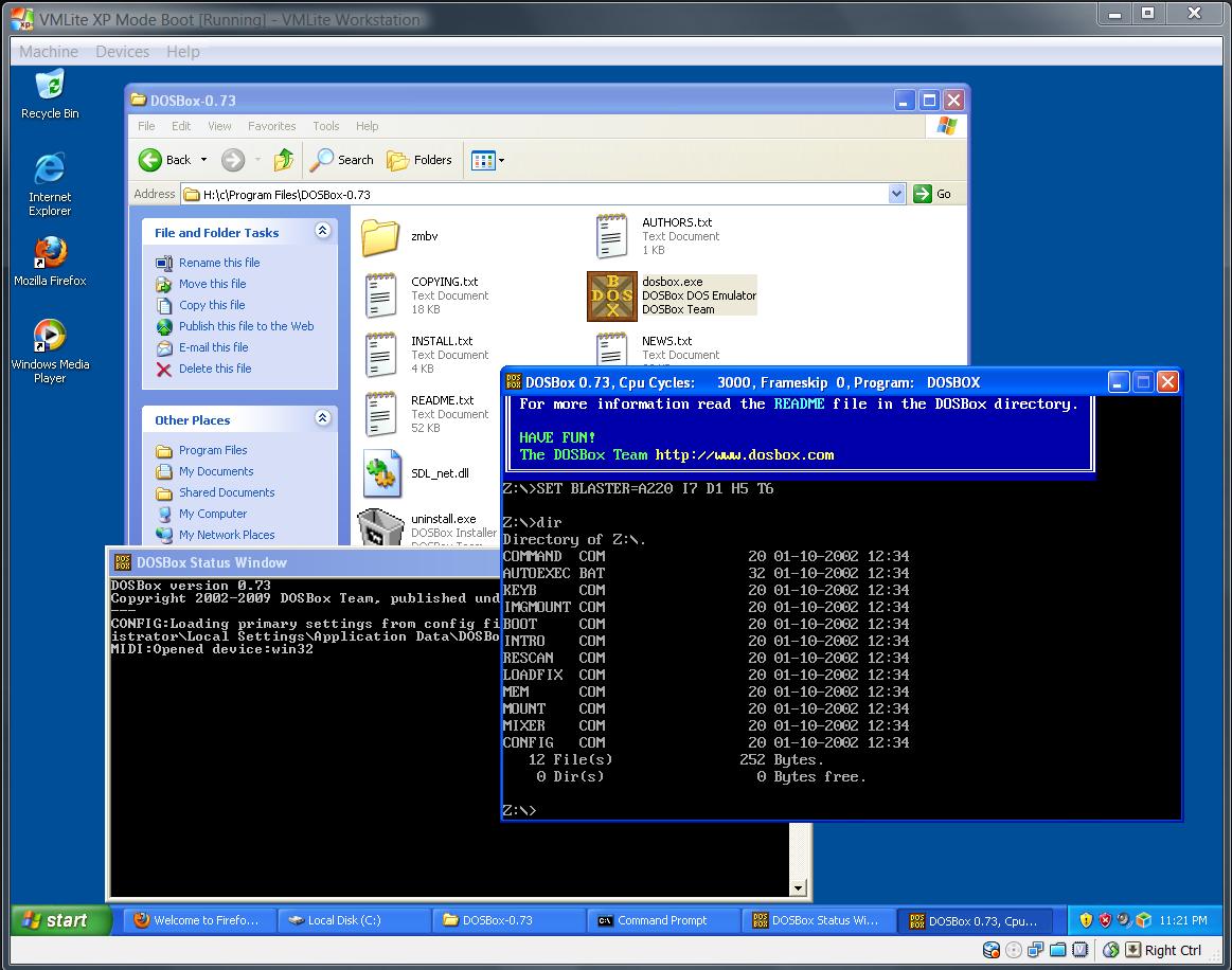 Running dos programs on windows 7 32-bit